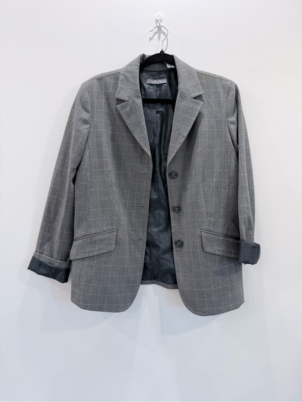 Liz Claiborne Gray Plaid Blazer